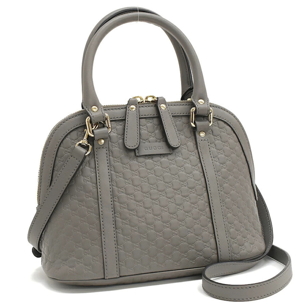 Gucci 2way Shoulder Bag Microguccissima Leather Gray